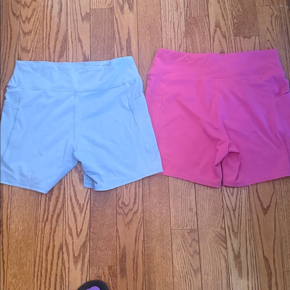 American Eagle Outfitters Light Blue and Pink Athletic Shorts - Picture 2 of 3